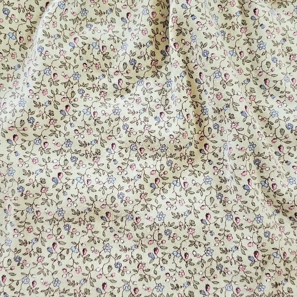 Vintage Gymboree Girls Cottage Floral Long Sleeve Dress Large 5 Yrs 2002 Cotton